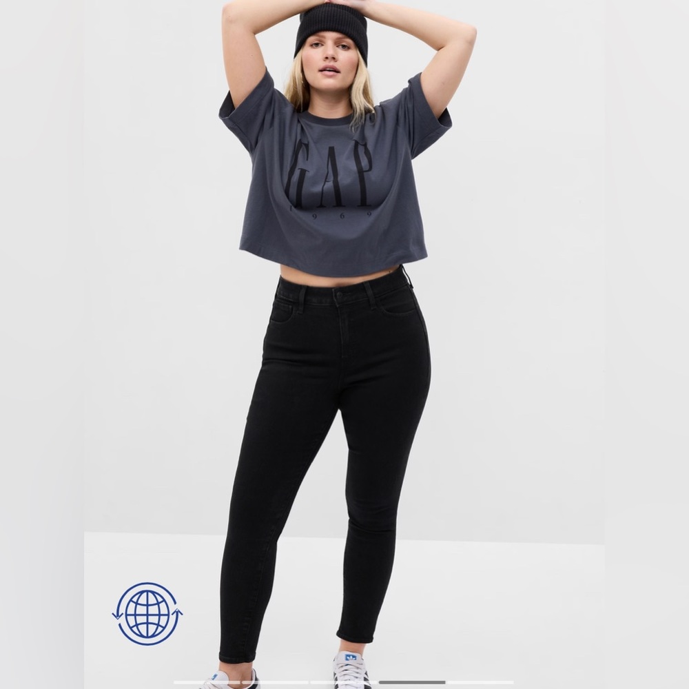 GAP High Rise Universal Jeggings with Washwell size 16 Tall Black